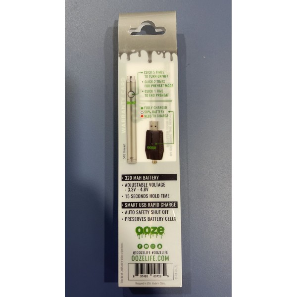 Ooze Twist Slim Pen Adjustable Voltage Battery