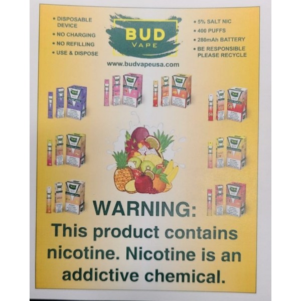 Bud Vape Disposables - Strawberry Cucumber [CLEARANCE]