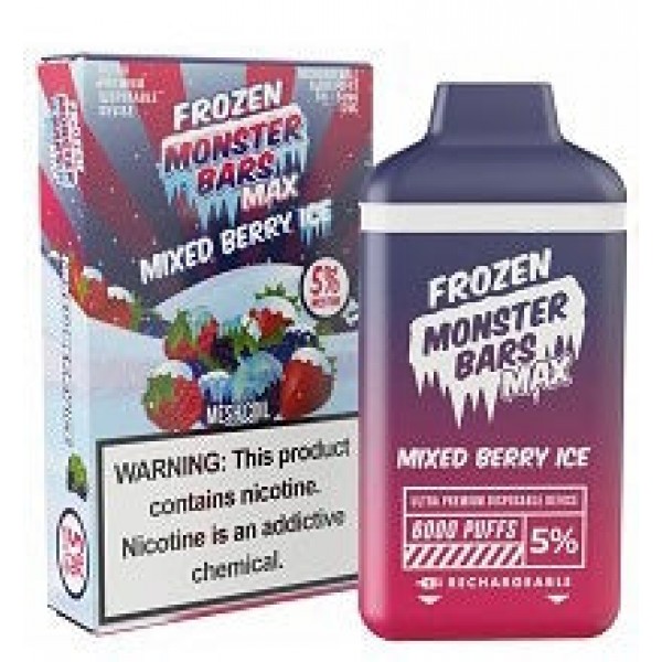 Monster Bars Max [6000 PUFFS] - Mixed Berry Ice