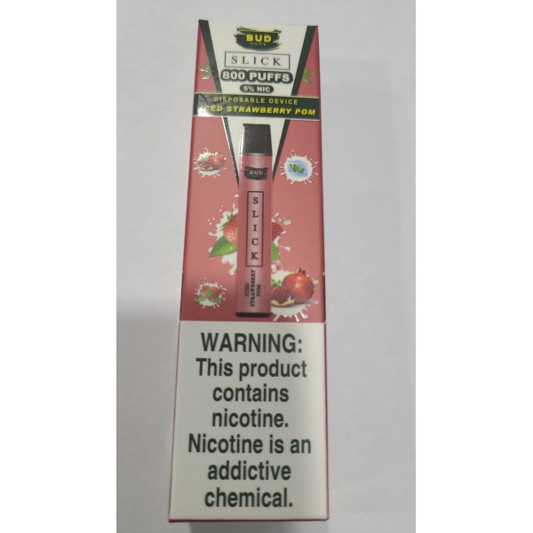 Bud Vape Slick  - 800 puffs - Iced Strawberry Pomegranate [CLEARANCE]