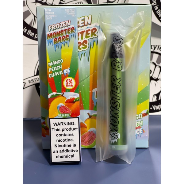 Monster Bars Disposable 2500 puffs - Mango Peach G...