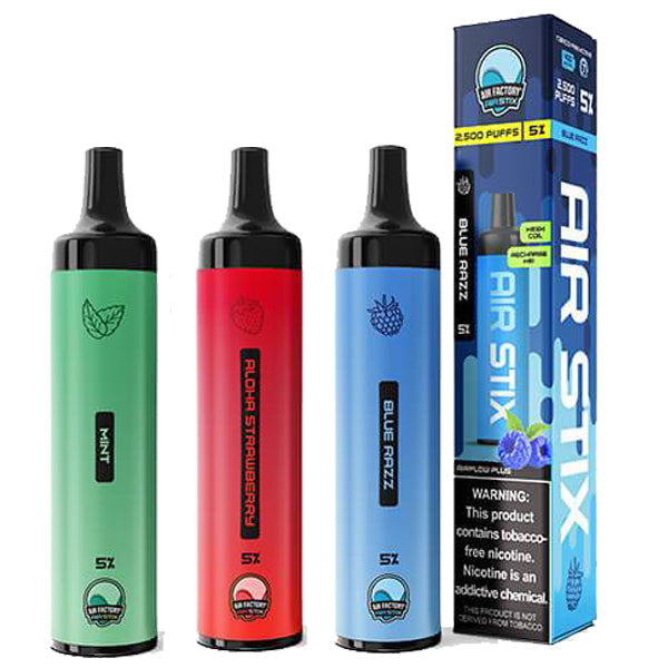 Air Stix Disposables by Air Factory - Blue Razz Iced - 2500 puffs [CLEARANCE]